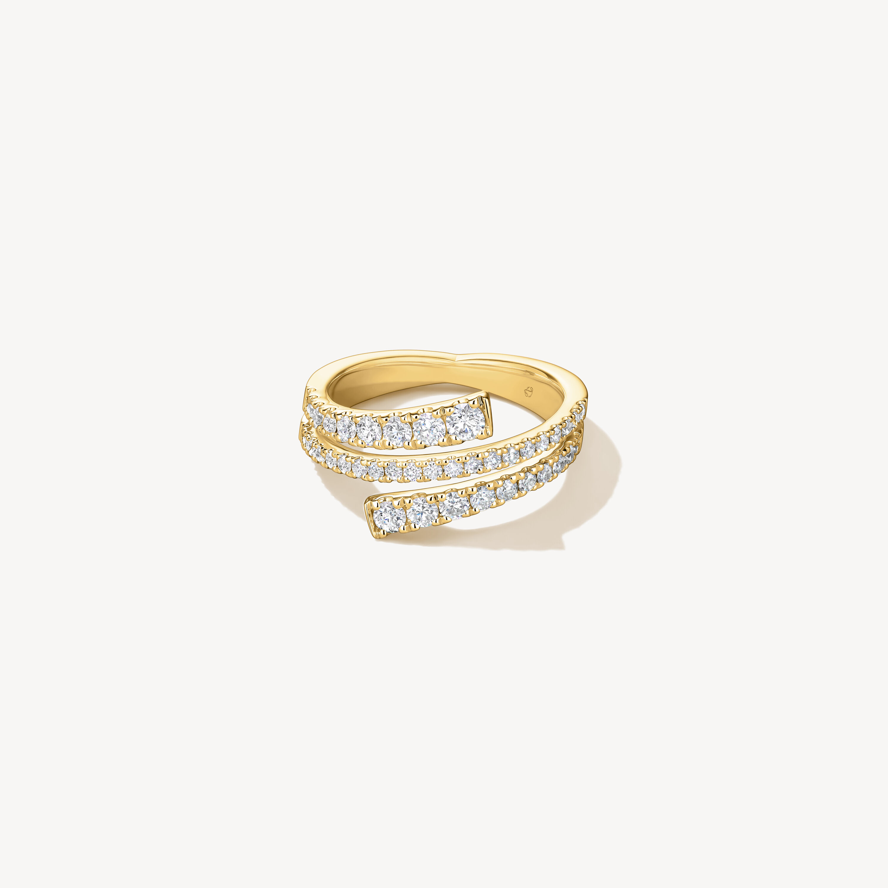 Grace Wrap钻石戒指, 18K 黄金, large