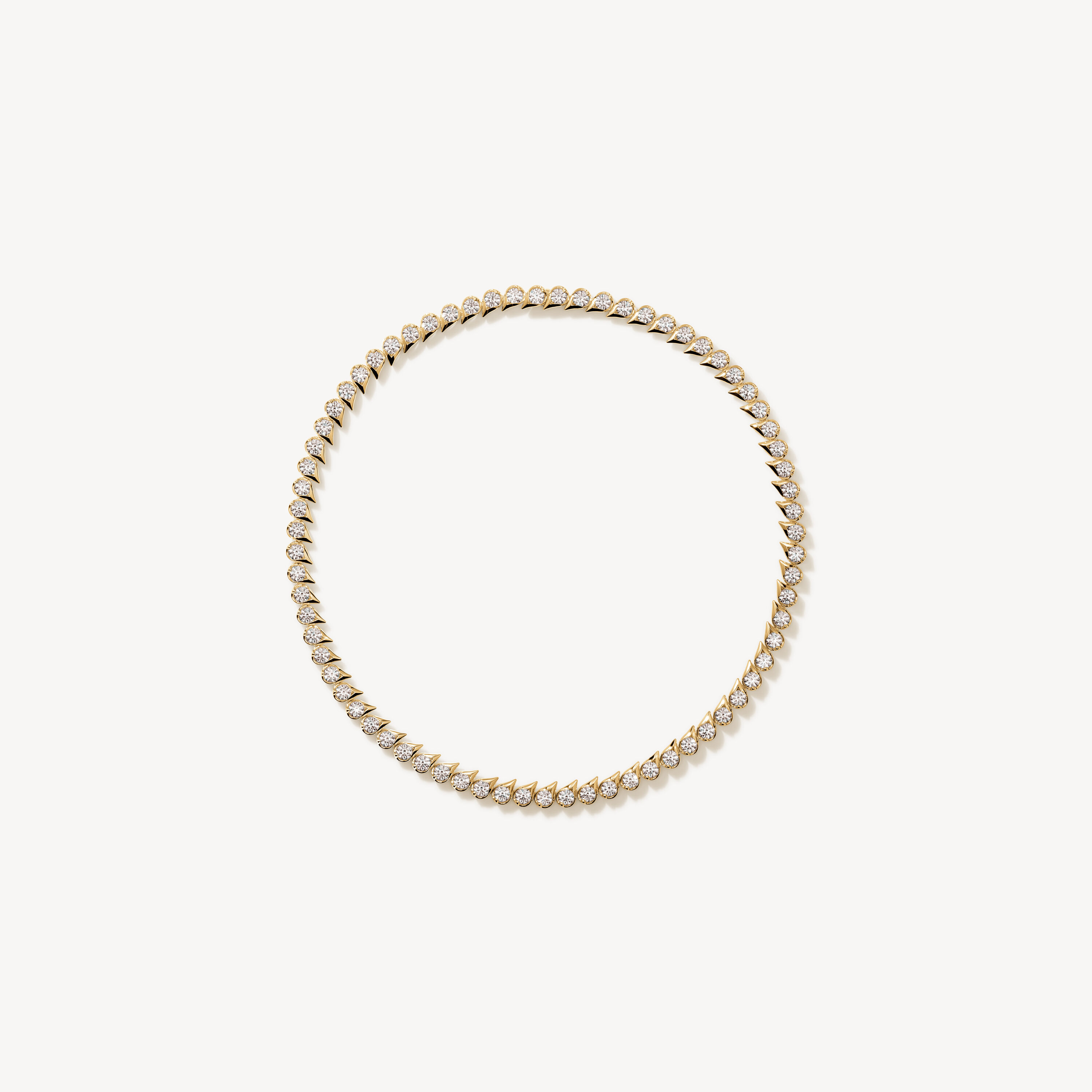 LU Droplet Uniform Necklace, 18K Yellow Gold, large