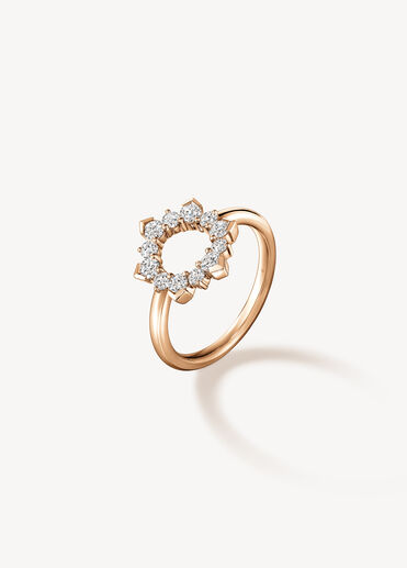 Aerial Open Sunburst Ring, 18K Rose Gold Aerial Open Sunburst Ring, 18K Rose Gold, large