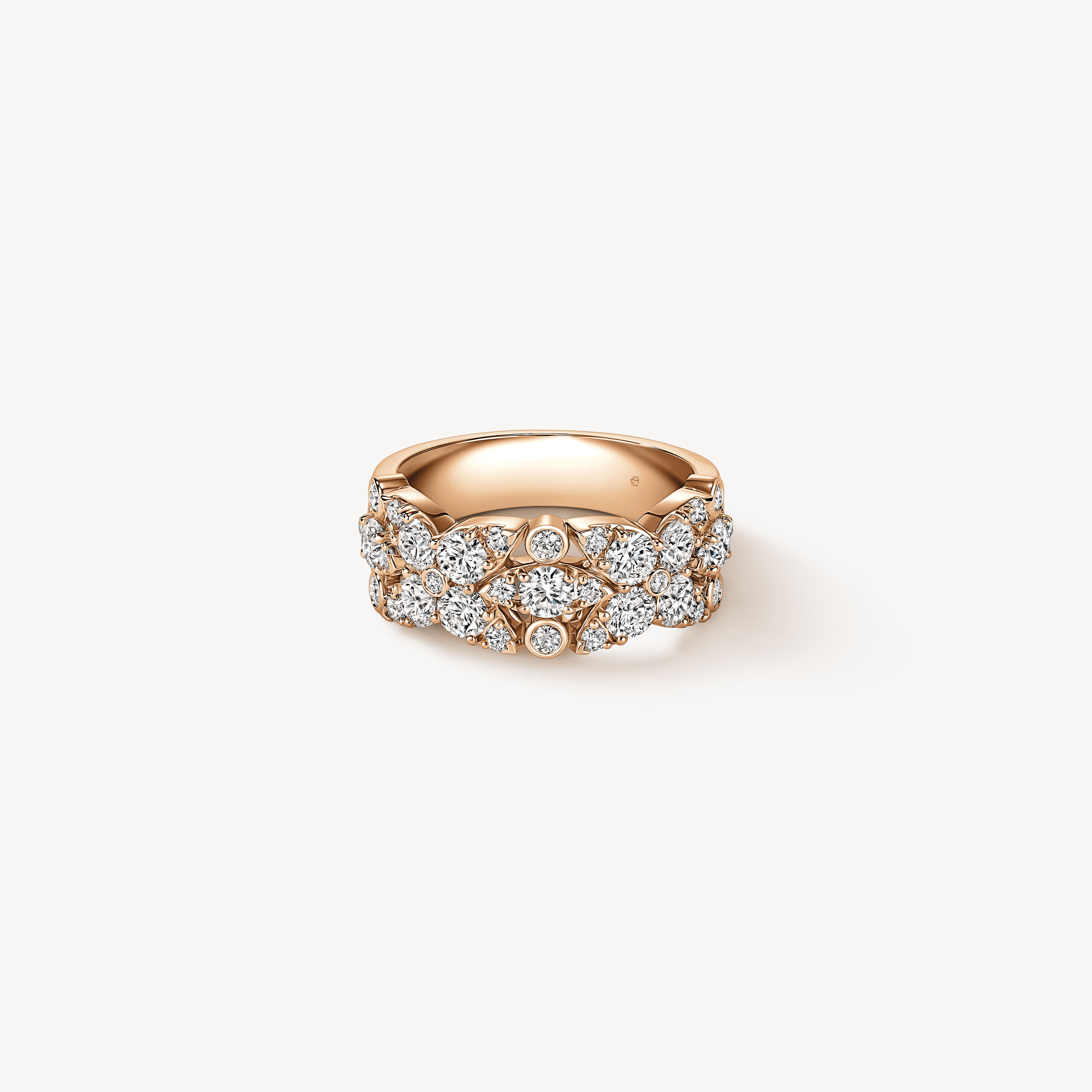 HOF Regal Diamond Ring, 18K 玫瑰金, large