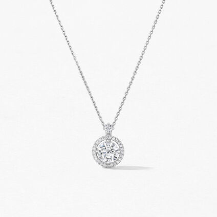 Joy Luxury 钻石项链, 18K 白金, large