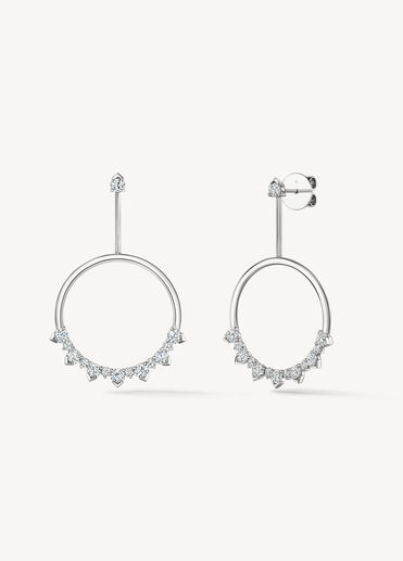 AERIAL Sunrise Drop Earrings, 18K White Gold AERIAL Sunrise Drop Earrings, 18K White Gold, large
