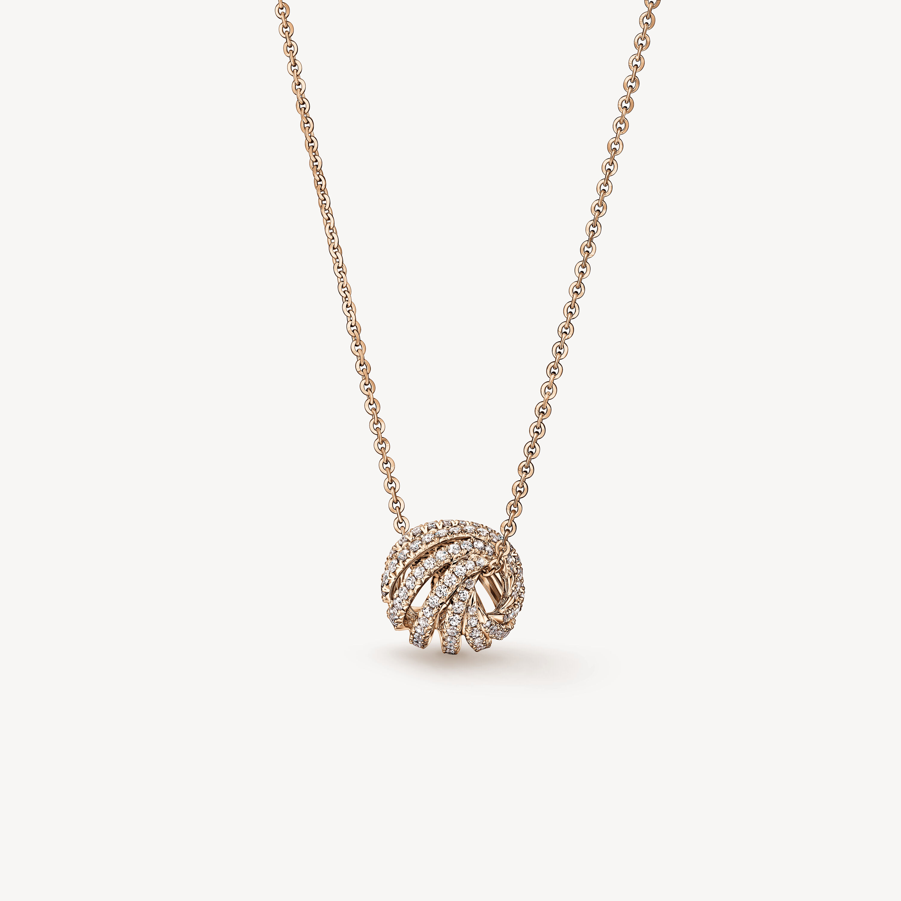 VELA Ethereal Rondel 钻石项链, 18K 玫瑰金, large