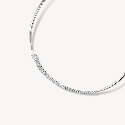 Icicle Diamond Choker, 18K White Gold, large
