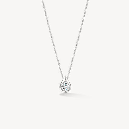LU 钻石项链, 18K 白金, large