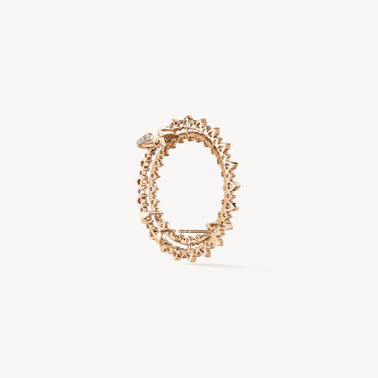 Aerial Open Sunburst Necklace , 18K Rose Gold, large