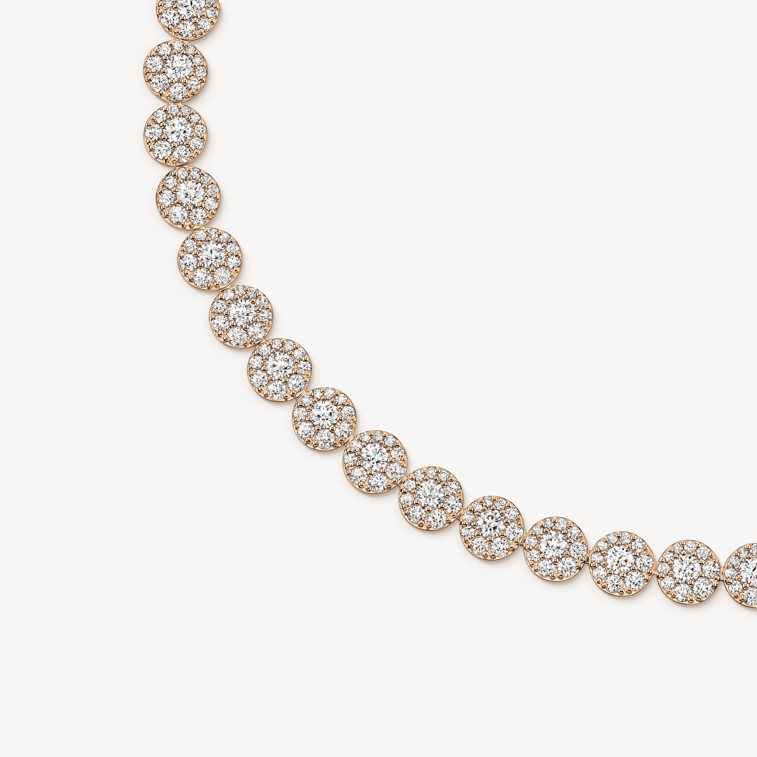 Tessa Line 钻石项链, 18K 玫瑰金, large
