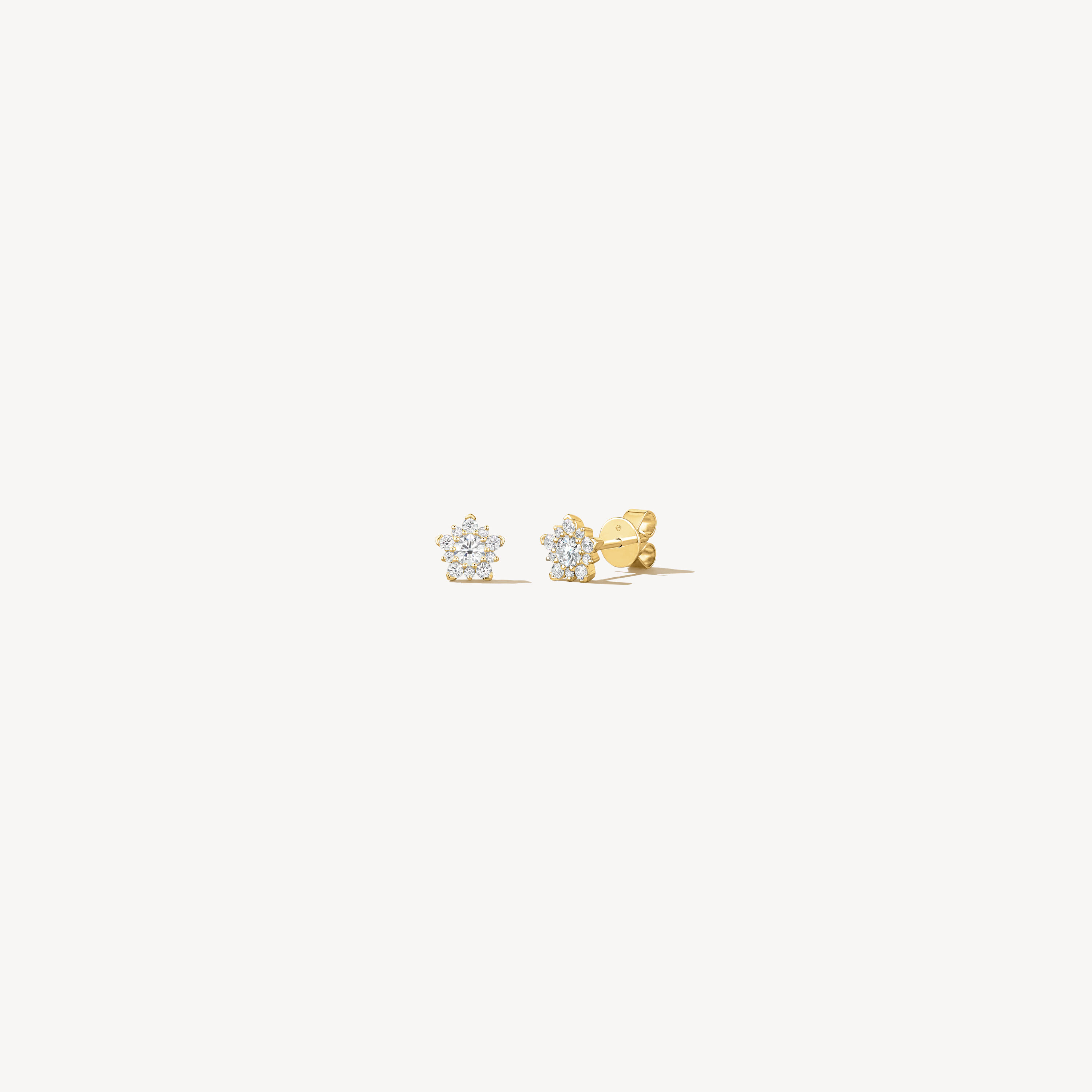 Aerial Cluster Stud Earrings, 18K Yellow Gold, large