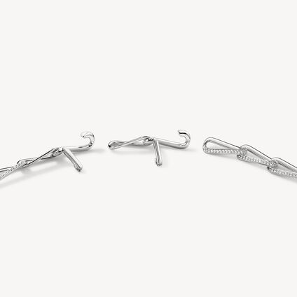 INSIDE/OUT Elongated Diamond Link Necklace, 18K White Gold INSIDE/OUT Elongated Diamond Link Necklace, 18K White Gold, large