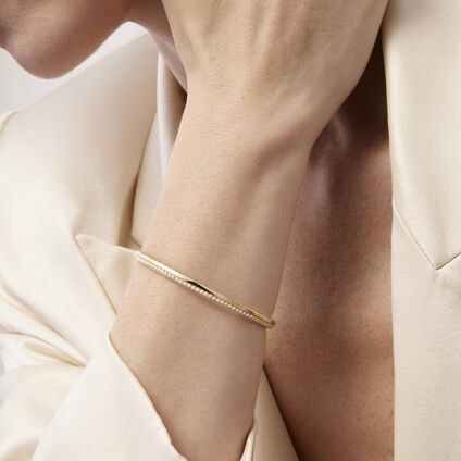 BARRE 密镶钻石手镯, 18K 白金, large