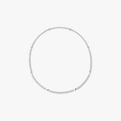 Copley Line 钻石项链, 18K 白金和玫瑰金, large
