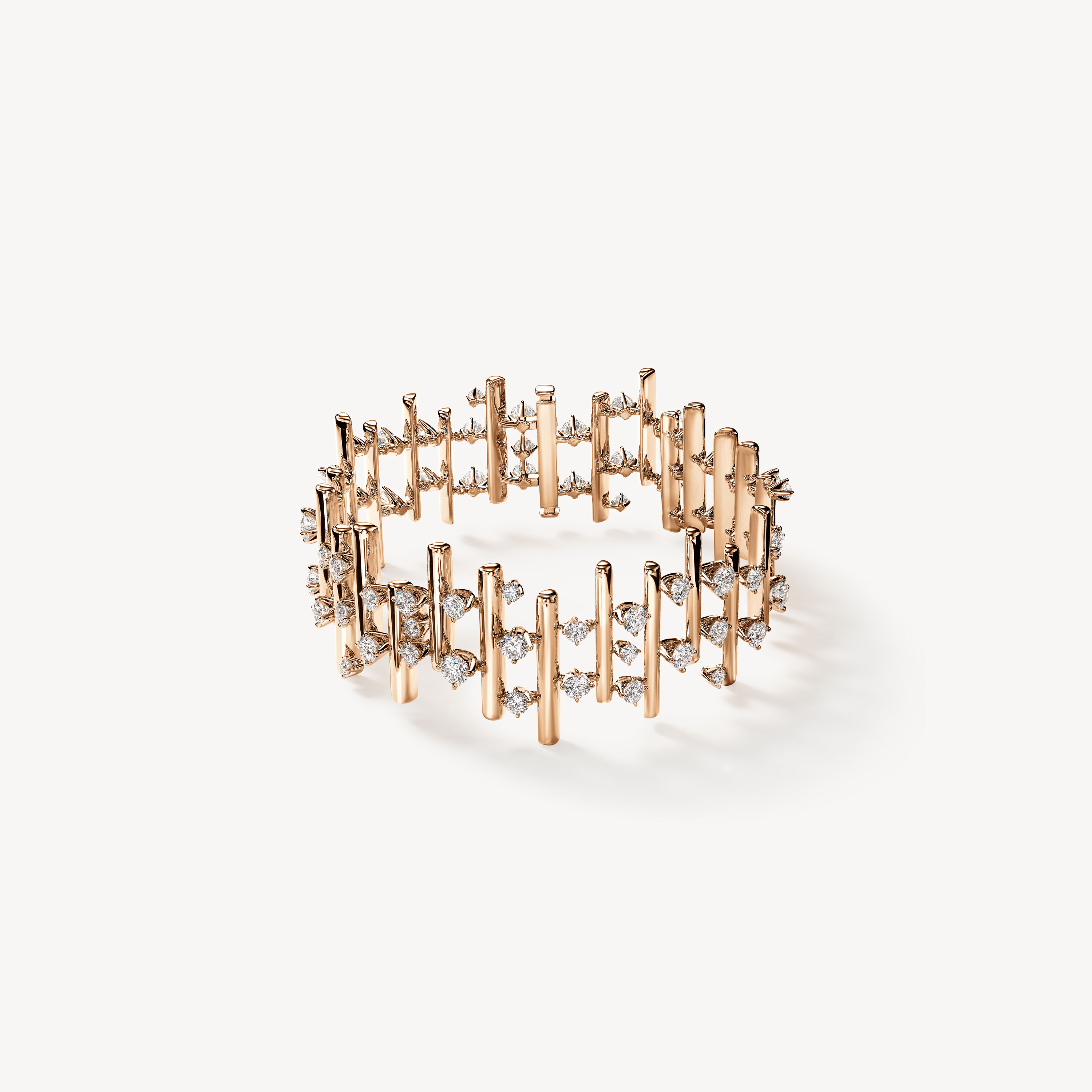 BARRE Multi-Row Small Bracelet, 18K Rose Gold, large