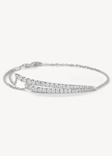 VELA French Cut Pavé Diamond Bracelet, 18K White Gold VELA French Cut Pavé Diamond Bracelet, 18K White Gold, large