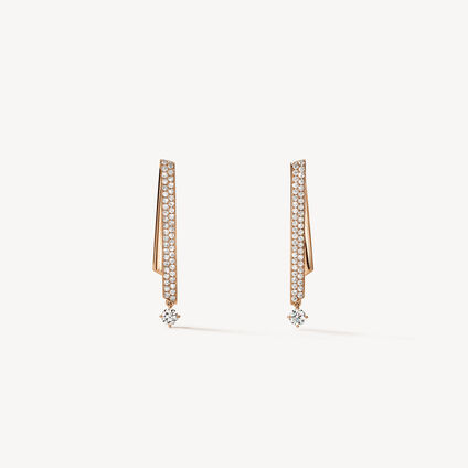 INSIDE/OUT Diamond Stiletto Flip Petite Earrings, 18K Rose Gold INSIDE/OUT Diamond Stiletto Flip Petite Earrings, 18K Rose Gold, large