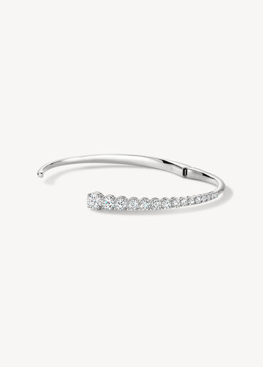 Icicle Diamond Bangle, 18K White Gold Icicle Diamond Bangle, 18K White Gold, large