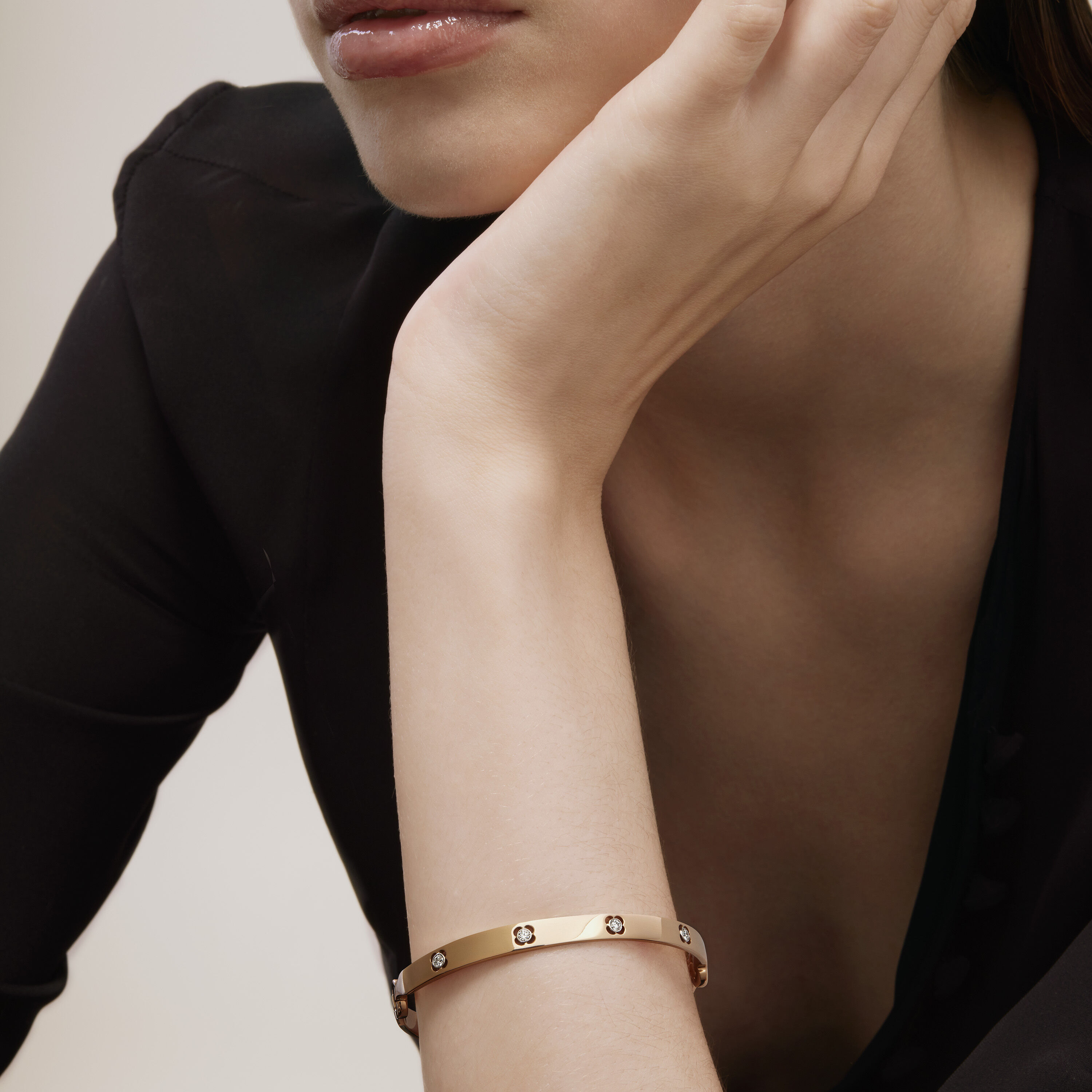 Copley 手镯, 18K 玫瑰金（含铂金）, large