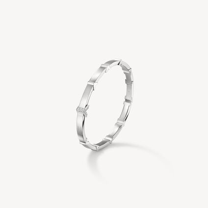 Copley Architectural Bangle, 18K White Gold, large