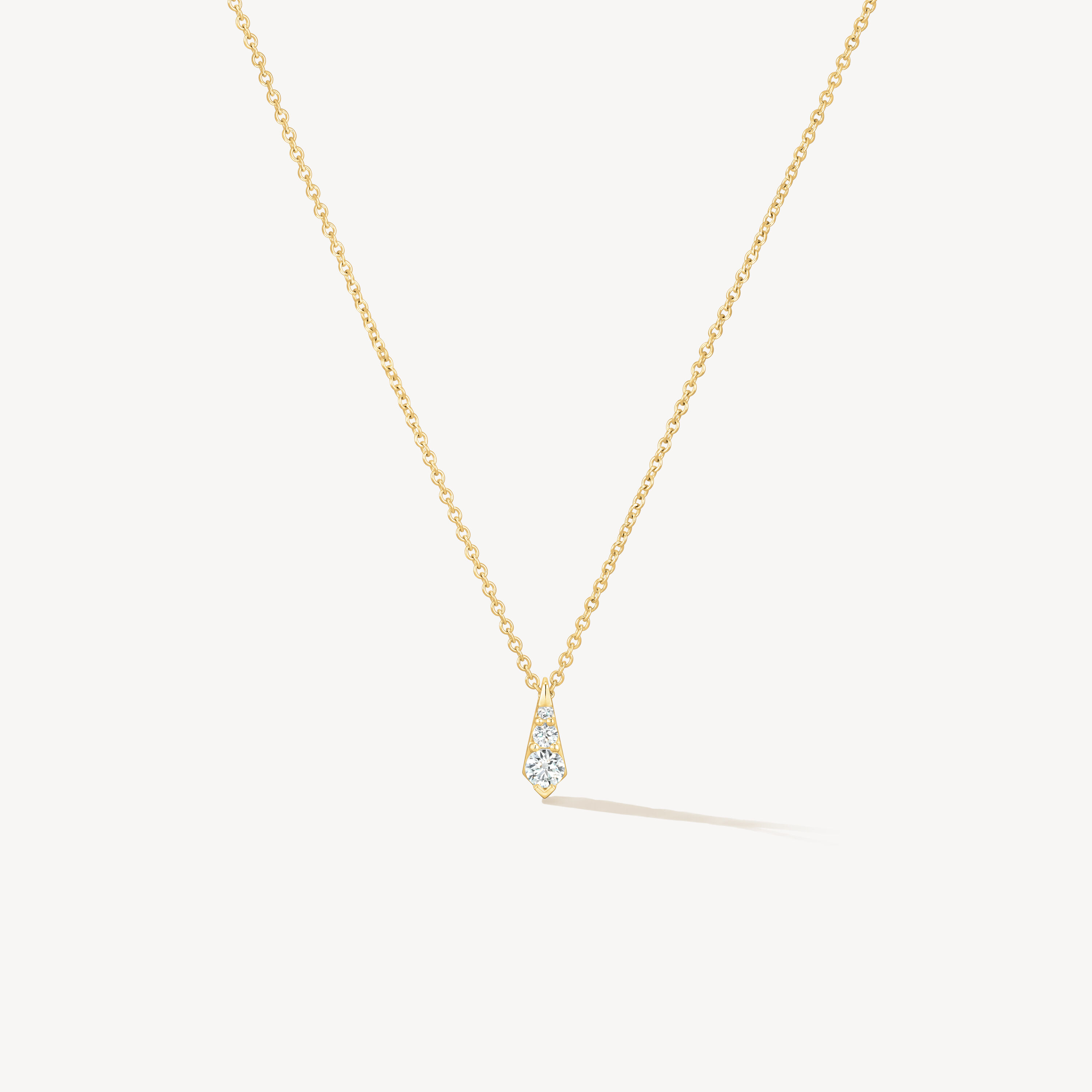 Triplicity 钻石项链, 18K 黄金, large