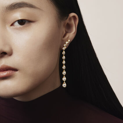 LU Droplet Stiletto Earrings, 18K Yellow Gold, large