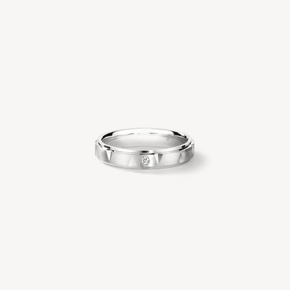 Love Chevron 结婚对戒 , 铂金, large