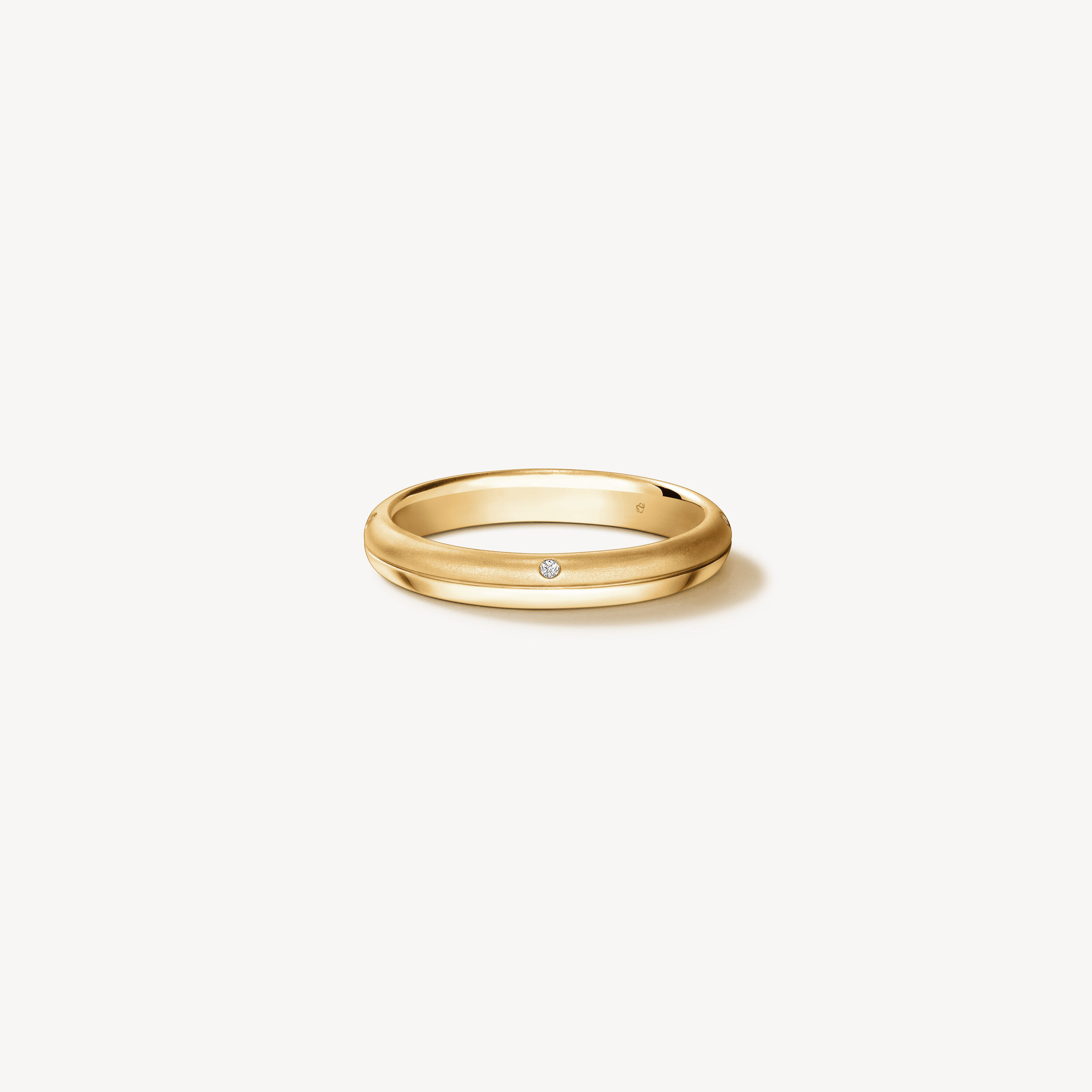 Love Satin Finish Band , 18K Yellow Gold, large