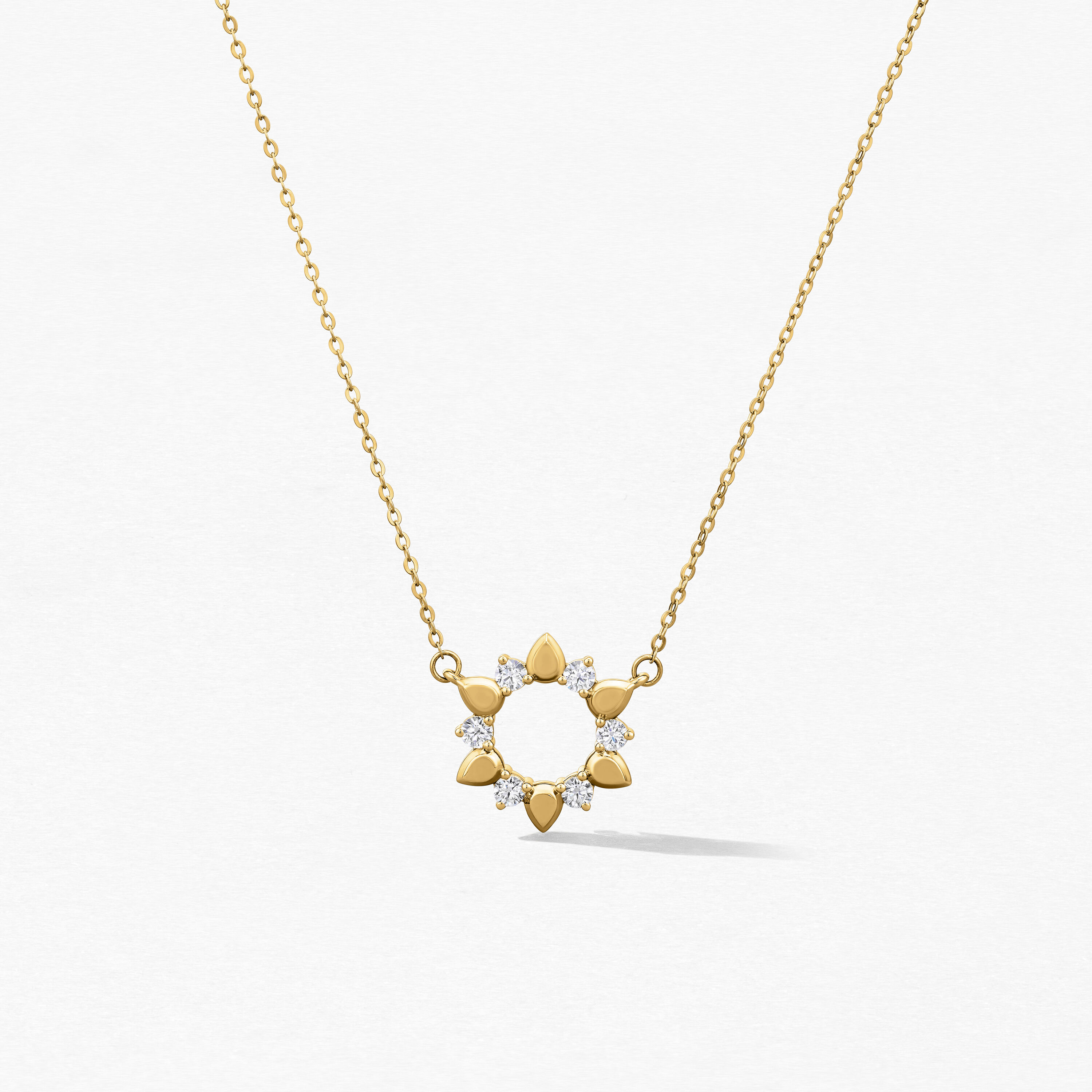 Aerial Eclipse Mini Pendant, 18K Yellow Gold, large