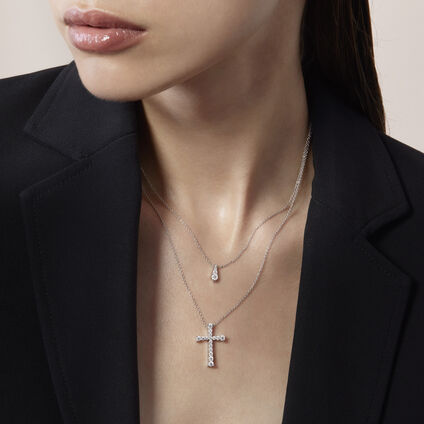 Triplicity 钻石项链, 18K 白金 Triplicity 钻石项链, 18K 白金, large