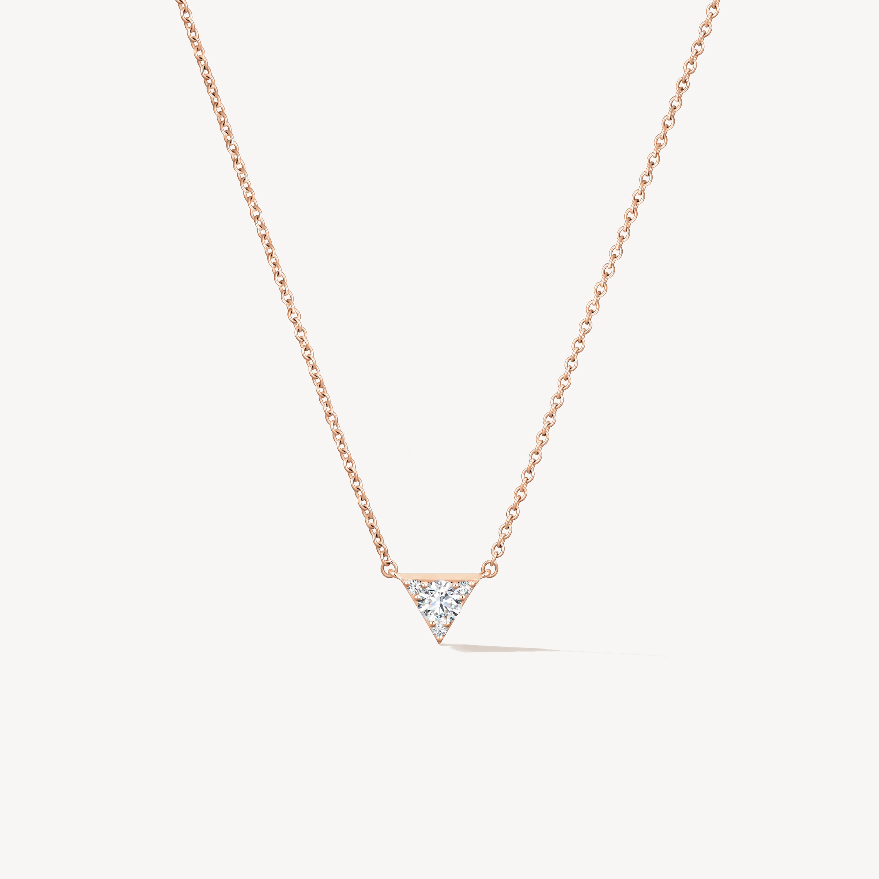 Triplicity Triangle 钻石项链, 18K 玫瑰金, large