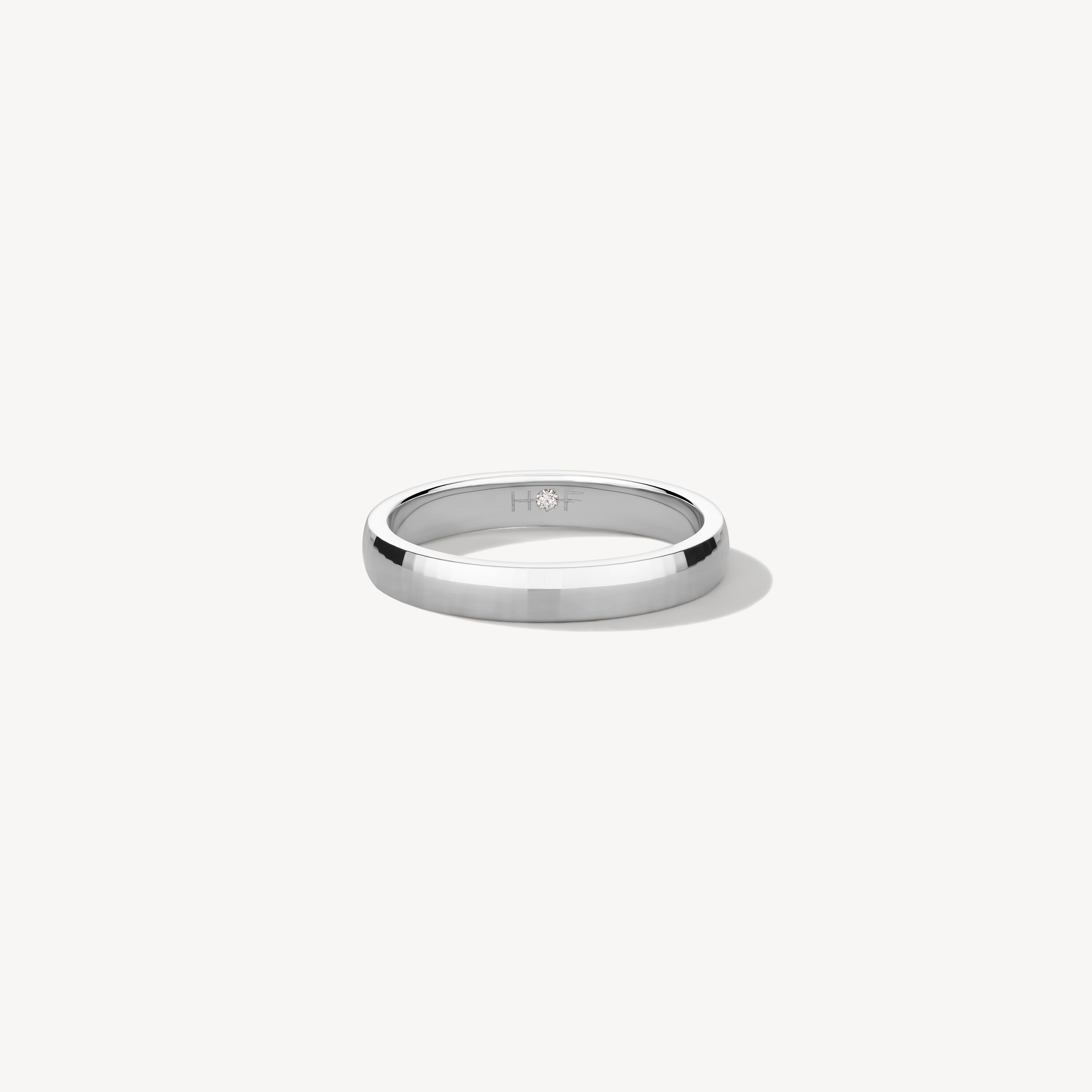 Mirror Wedding Band, 18K Rose Gold, large