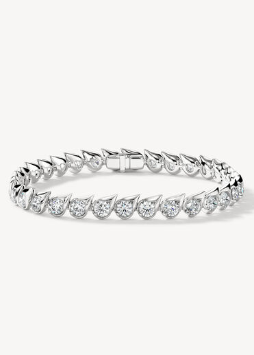LU Droplet Bracelet, 18K White Gold LU Droplet Bracelet, 18K White Gold, large