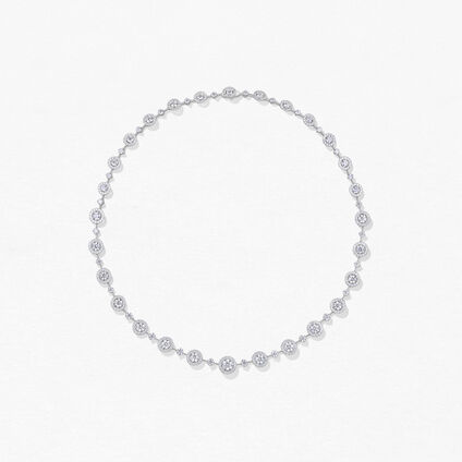 Joy Premium钻石项链, 18K 白金, large