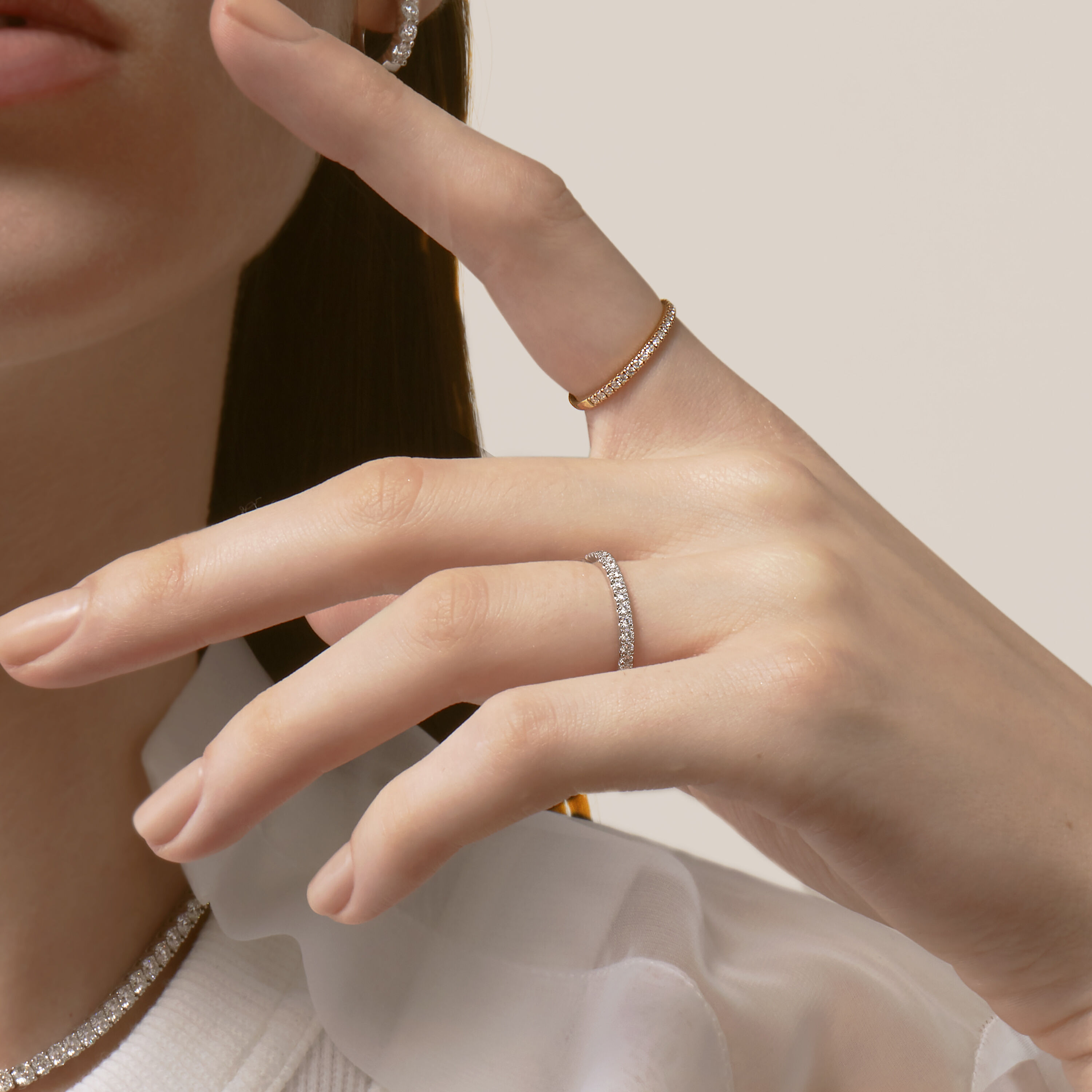 Multiplicity Love 钻石戒指, 18K 玫瑰金, large