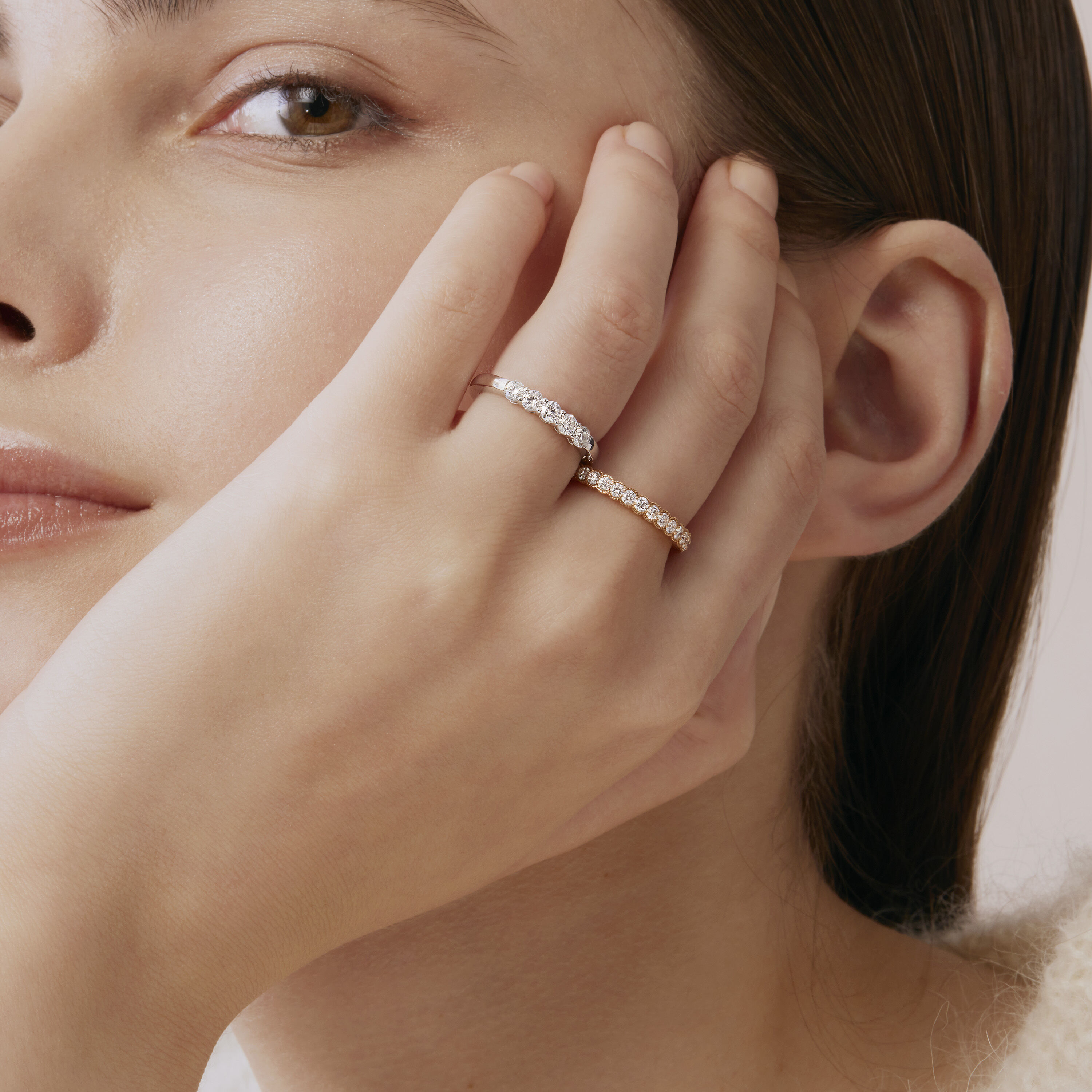 Multiplicity Love Five-Stone Band, 18K Rose Gold, large