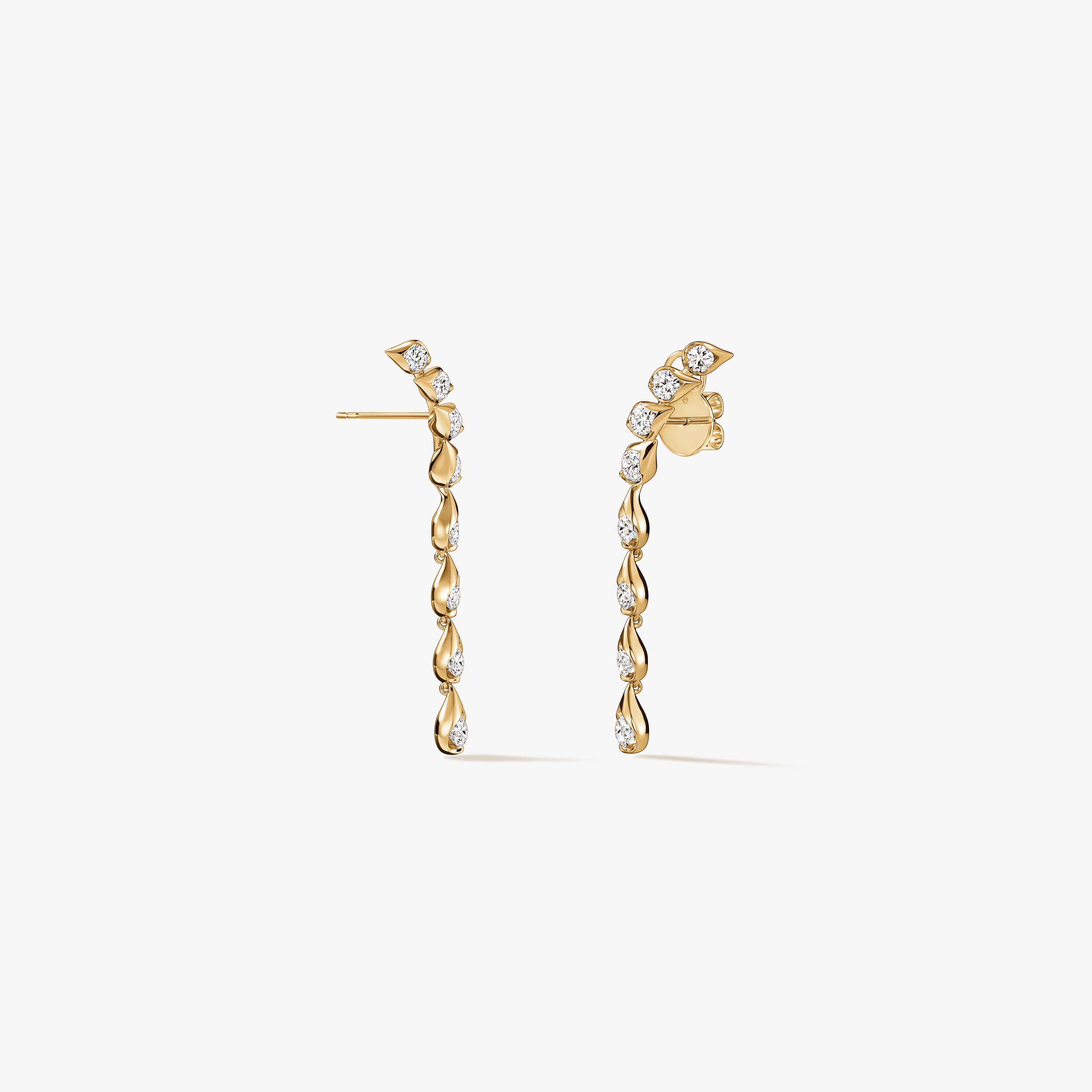 LU Droplet Stiletto Earrings, Small, 18K Yellow Gold, large