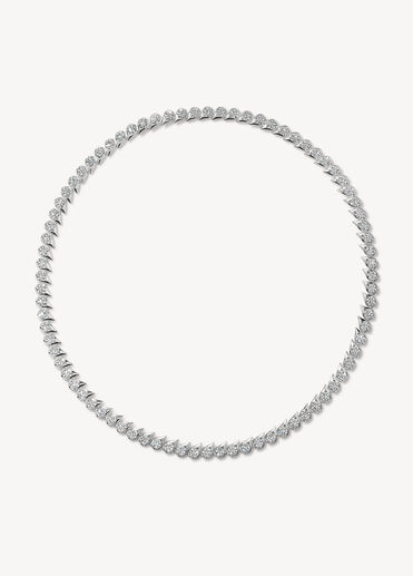 LU Droplet Uniform 钻石项链, 18K 白金 LU Droplet Uniform 钻石项链, 18K 白金, large