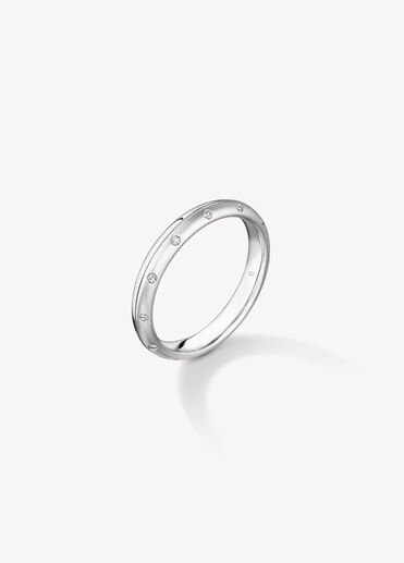 LOVE Satin Finish Multi-Diamond Band, Platinum LOVE Satin Finish Multi-Diamond Band, Platinum, large