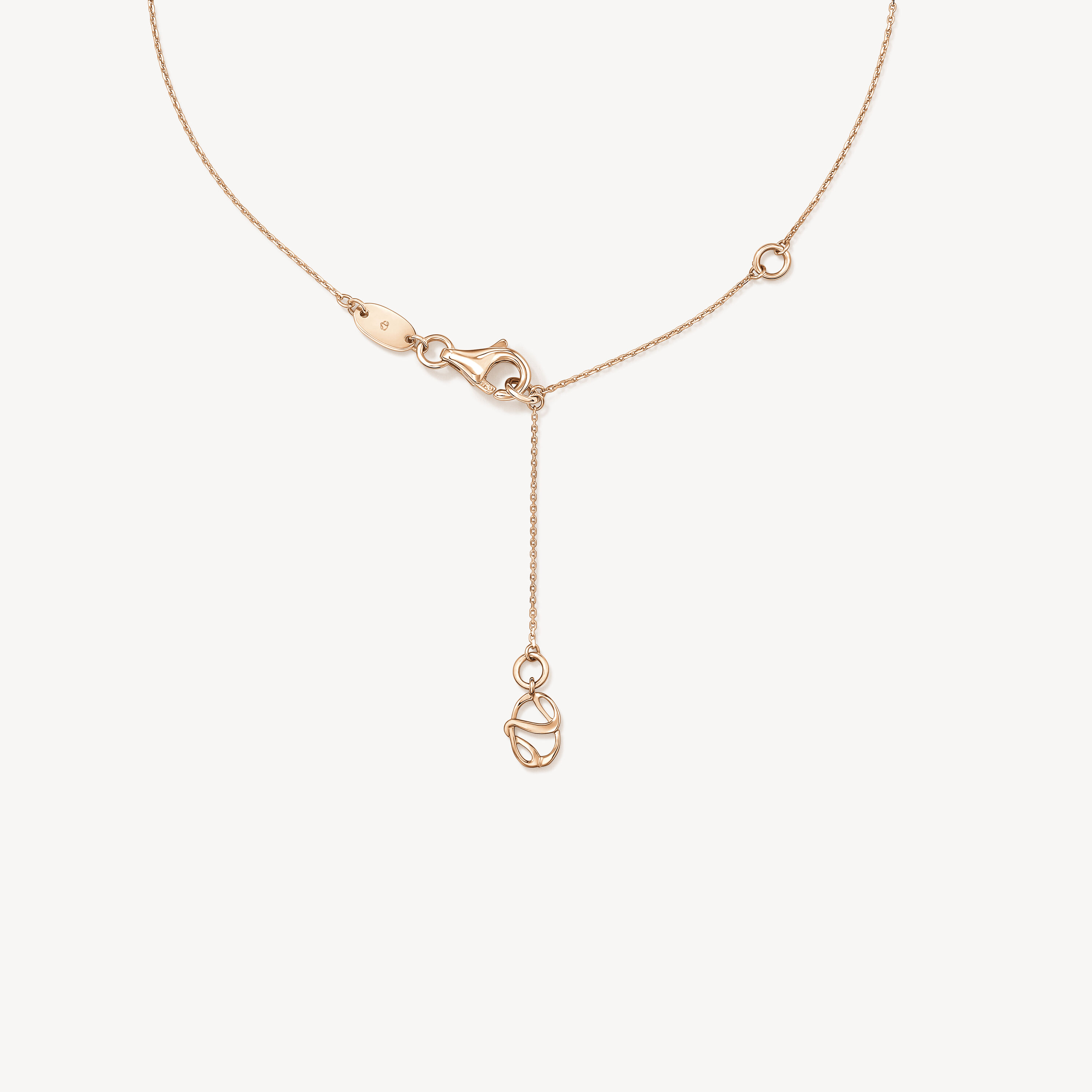 Illa Double Star Diamond Pendant Necklace, 18K Rose Gold, large