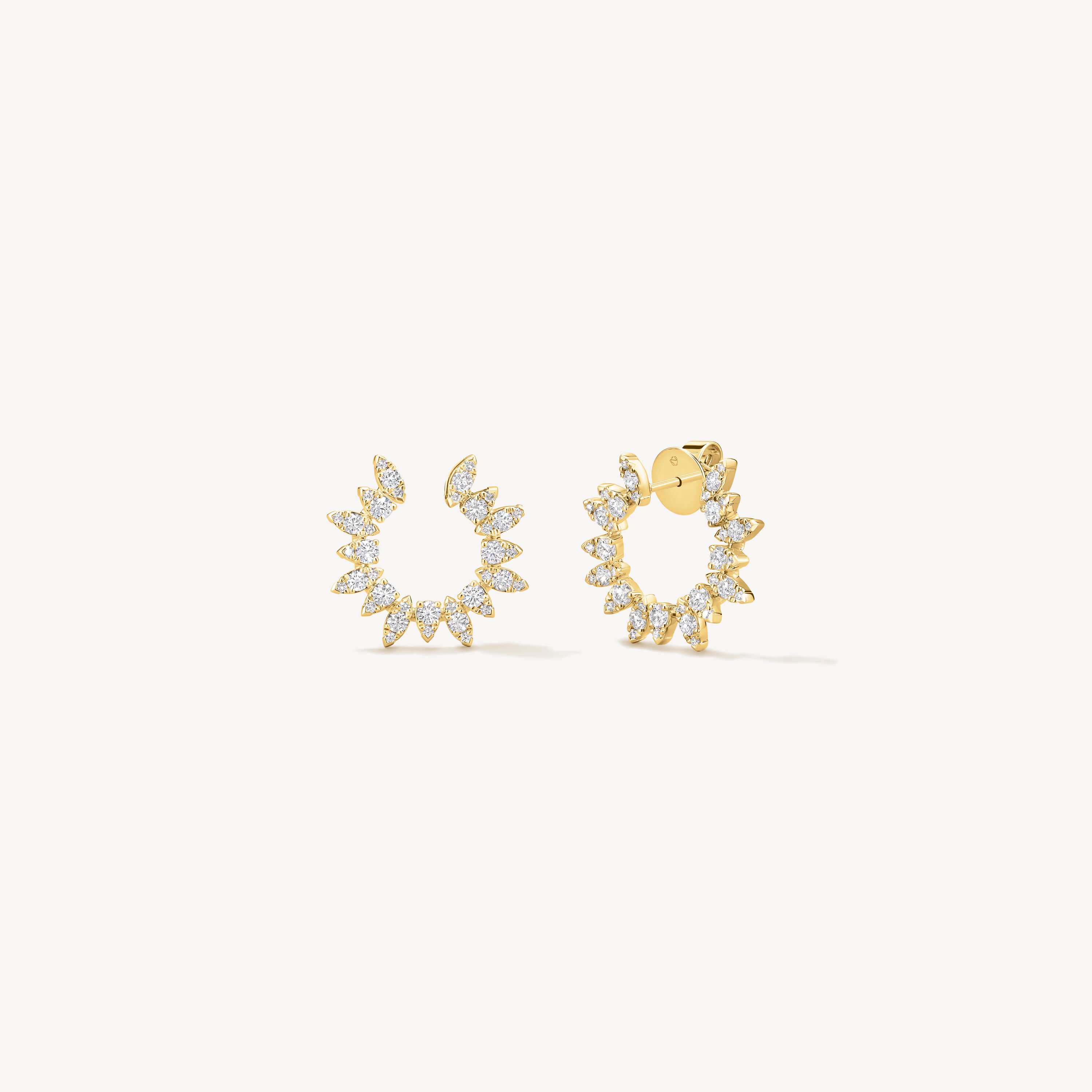 Aerial Sunburst Wrap Earrings - Small, 18K Yellow Gold, large