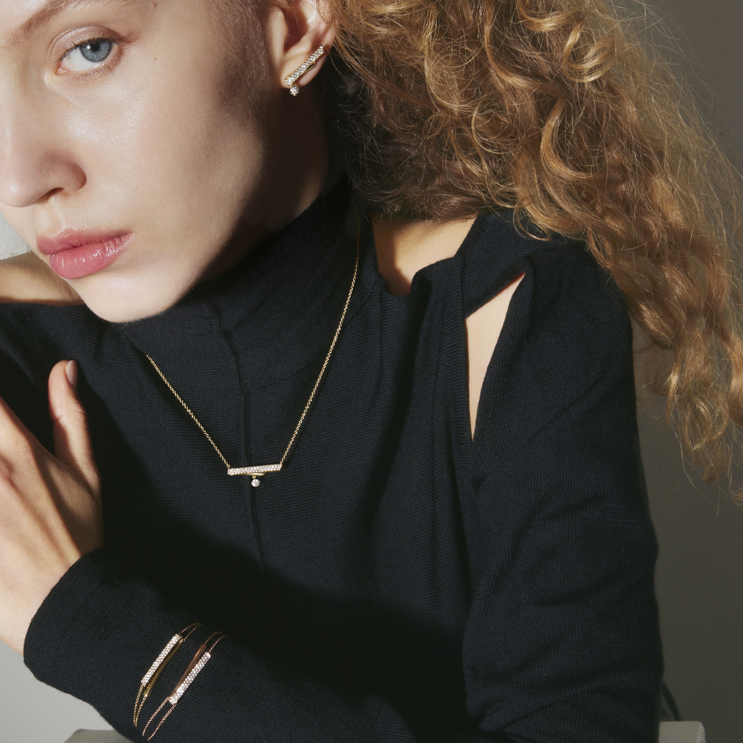 INSIDE/OUT Flip 钻石手链, 18K 玫瑰金, large