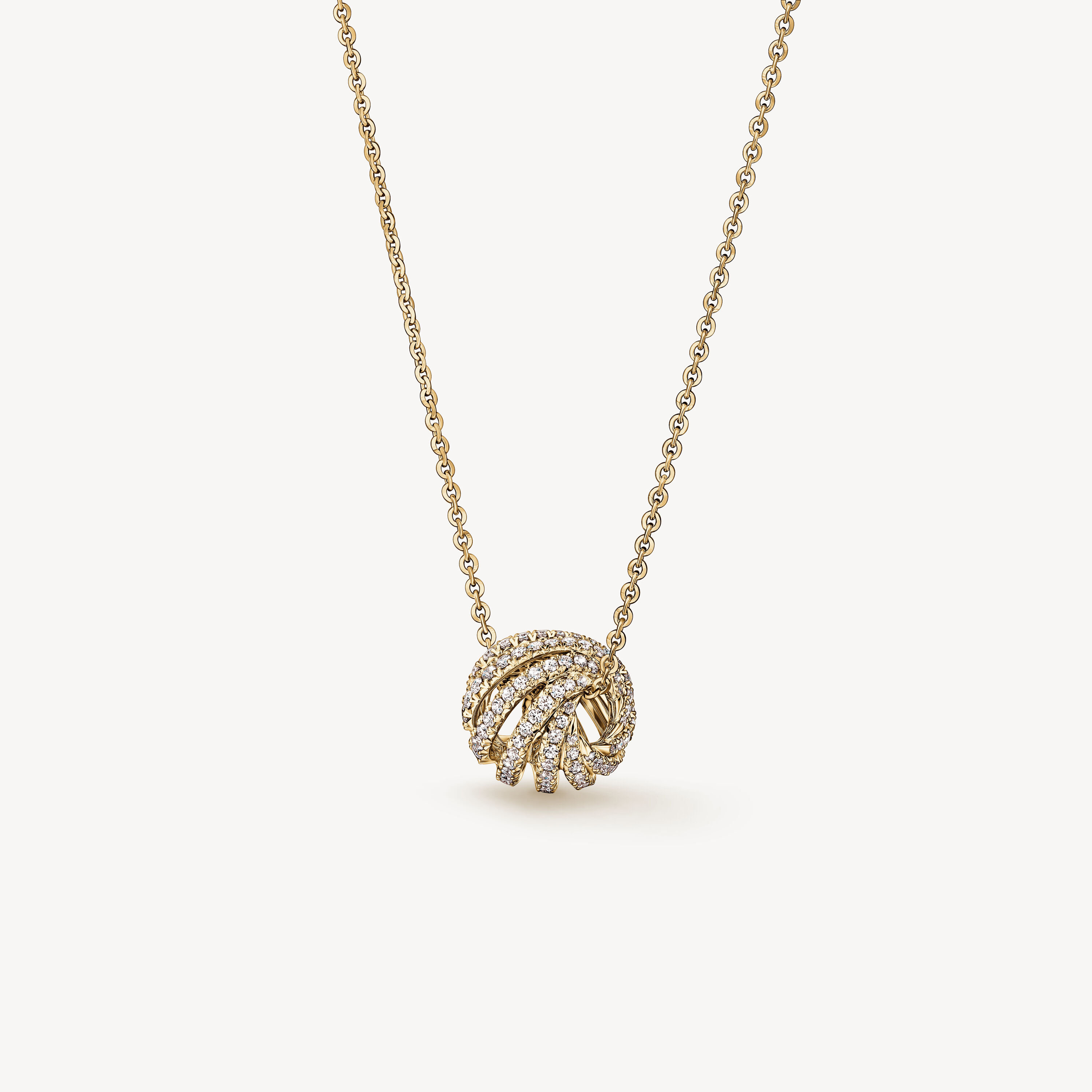 VELA Ethereal Rondel 钻石项链, 18K 黄金, large