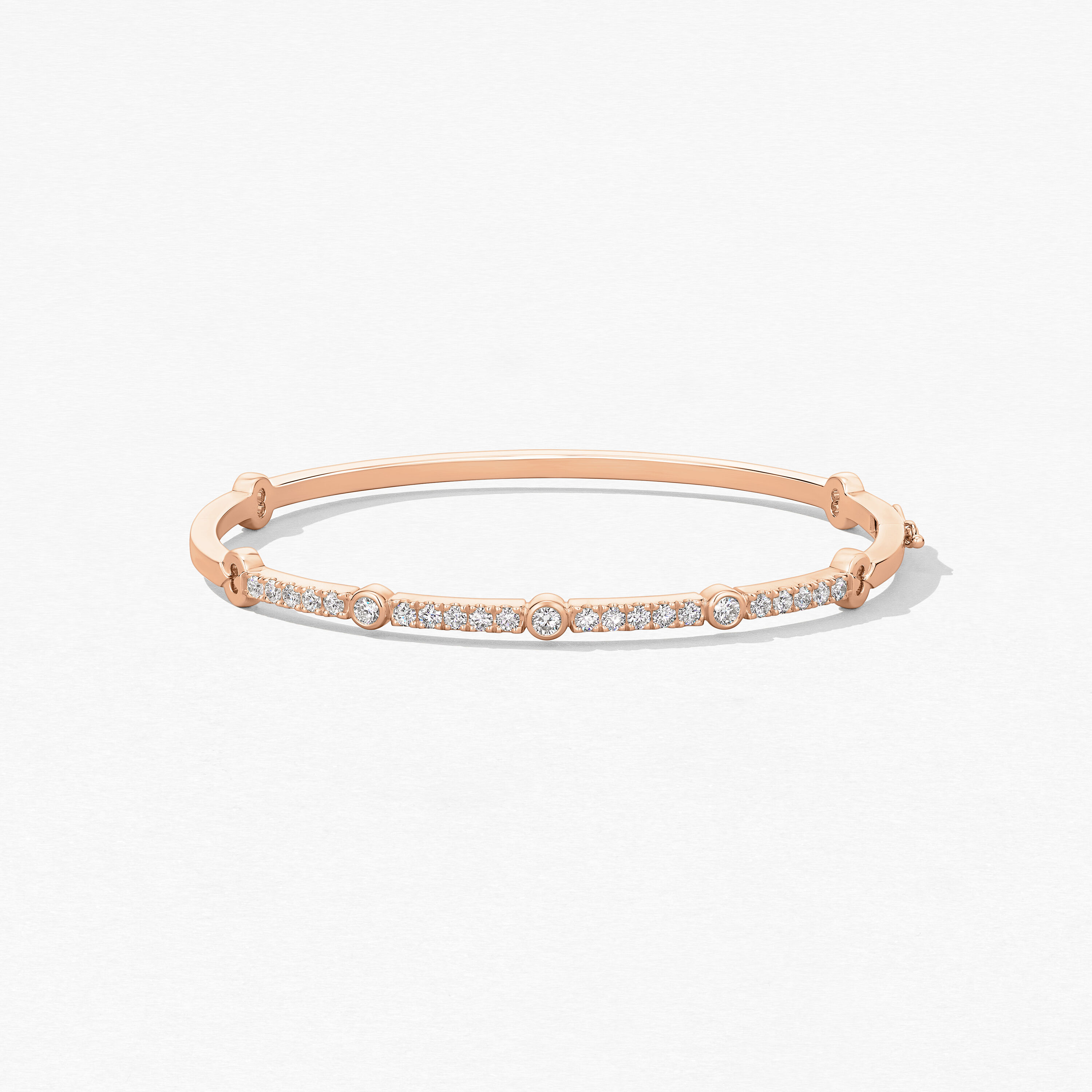 Copley Diamond Bangle, 18K Rose Gold, large