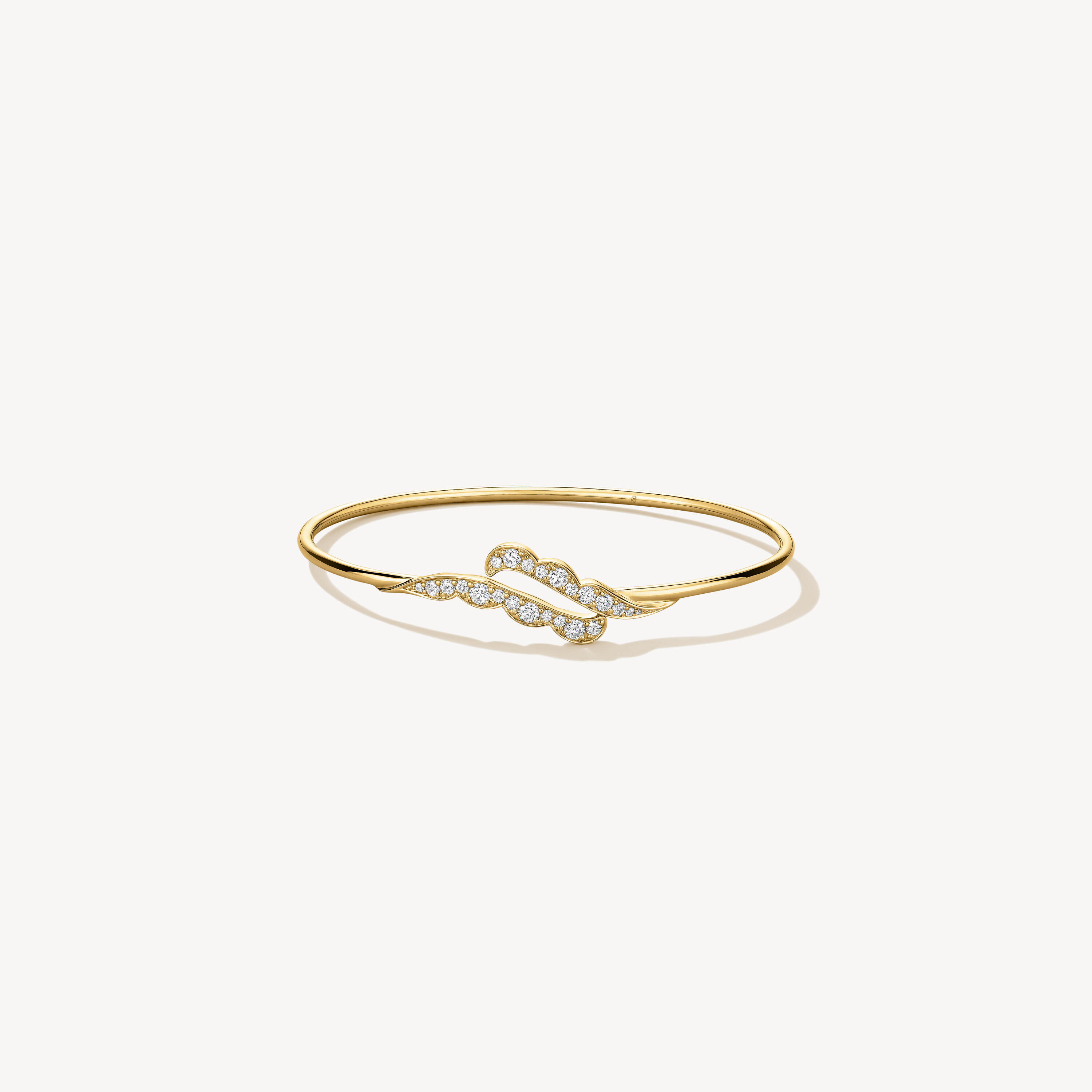Lorelei Ribbon 钻石手镯, 18K 黄金, large