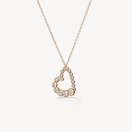 DREAM Heart 钻石项链（小）, 18K 玫瑰金, large