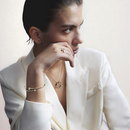 DREAM BYPASS 密镶钻石手镯, 18K 黄金, large