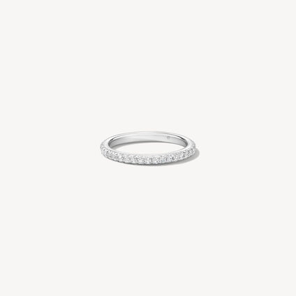 VELA French Cut Pav&eacute; Band
, 18K White Gold, large