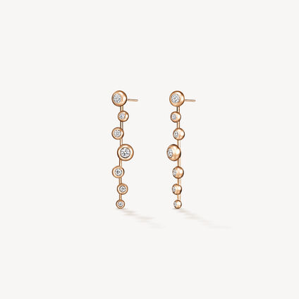 DREAM STILETTO FLOATING 钻石耳环, 18K 玫瑰金, large