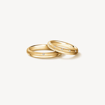 LOVE Satin Finish 结婚对戒, 18K 黄金, large