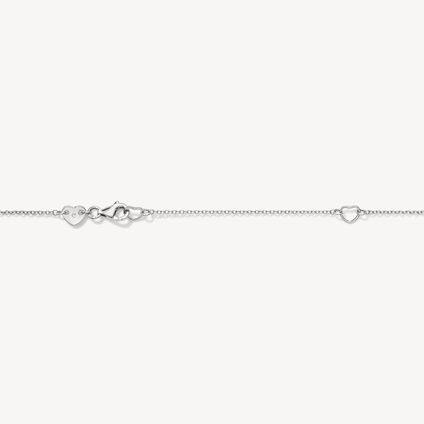 LU Droplet Pendant Necklace, 18K White Gold, large