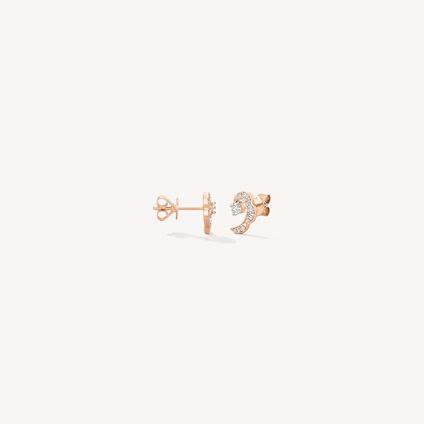 Lorelei Ribbon 钻石耳环, 18K 玫瑰金, large