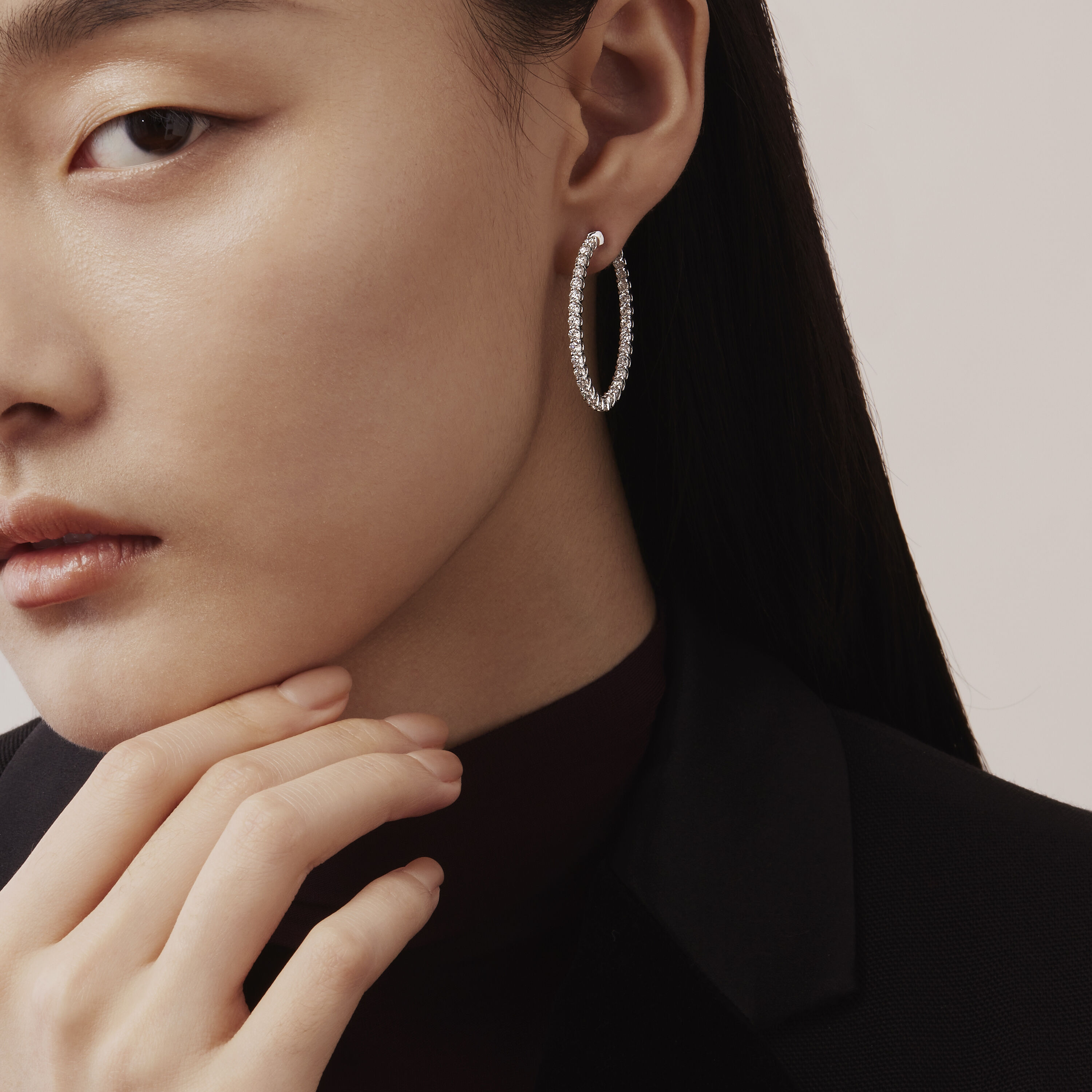 Signature Oval Hoop - Large, 18K Rose Gold, large